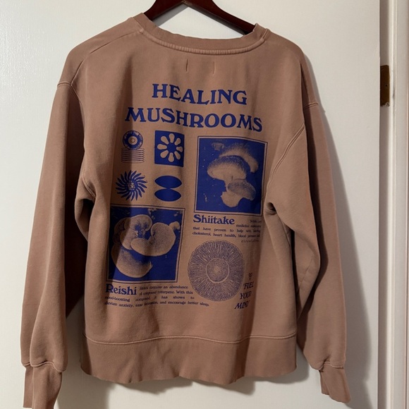 TNA Aritzia Healing Mushrooms Sweatshirt Crewneck - Picture 2 of 6